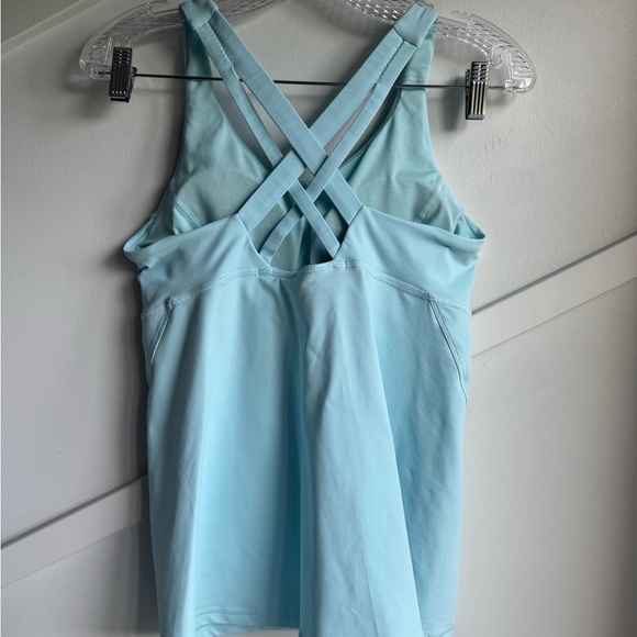 Lululemon Stash N Run Tank Blue Glow Athletic Tank Top size 8 - Picture 9 of 10